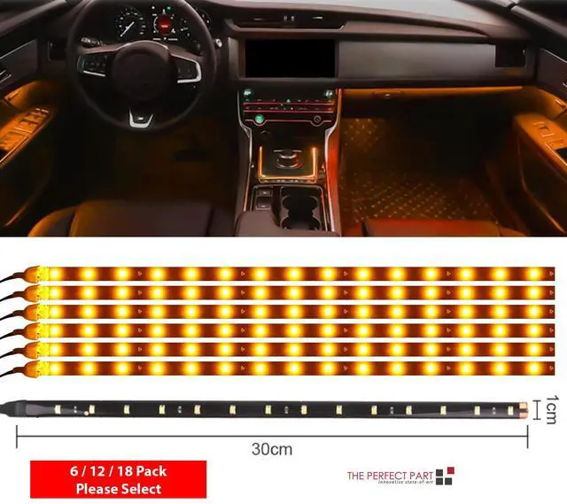 Main image of Lot Waterproof 12''/15 DC 12V Motor LED Strip Underbody Light For Car Motorcycle - Yellow