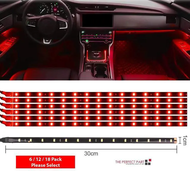 Main image of Lot Waterproof 12''/15 DC 12V Motor LED Strip Underbody Light For Car Motorcycle - Red