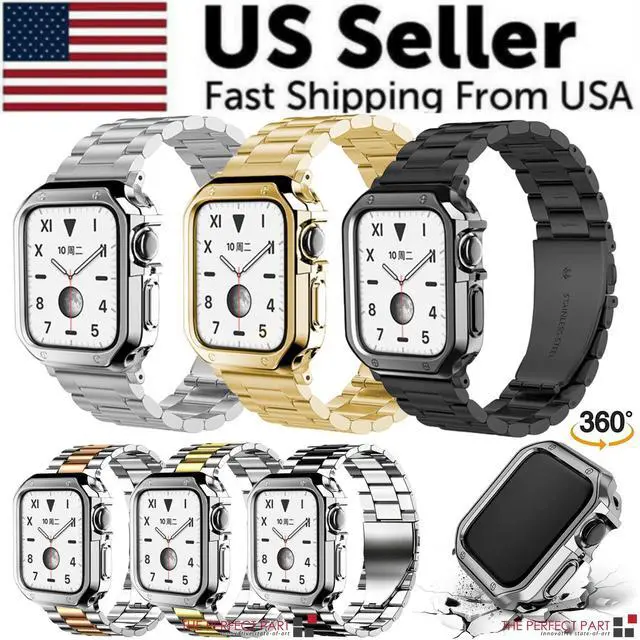 Alt view image 2 of 6 - Stainless Steel For Apple Watch iWatch Band 8 7 6 5 4 3 2 SE 38/41/40/42/44/45mm