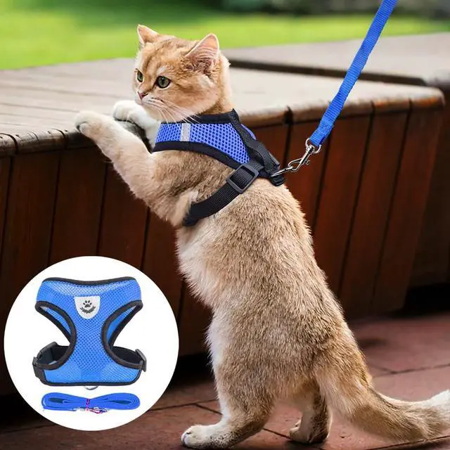 Alt view image 5 of 6 - Cat Dog Pet Harness Adjustable Control Vest Dogs Reflective S M L XL Leash - Black
