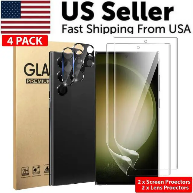 Main image of For Samsung S24 S23 S22 Ultra Plus Tempered Glass Screen Protector Lens Hydrogel - For Samsung Galaxy S22 Plus