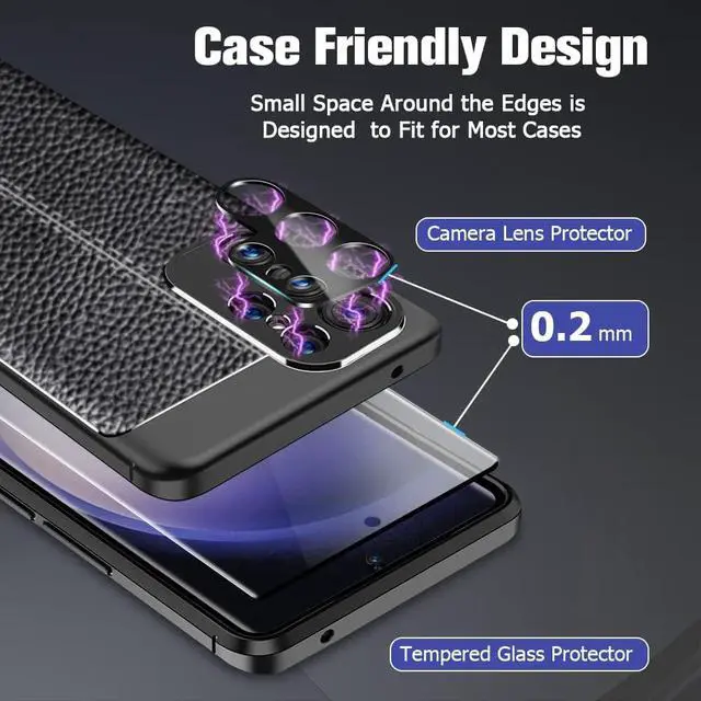 Alt view image 6 of 7 - For Samsung S24 S23 S22 Ultra Plus Tempered Glass Screen Protector Lens Hydrogel - For Samsung Galaxy S24