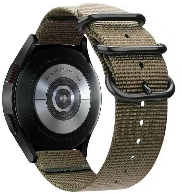 Main image of 18mm 20mm 22mm Durable Military Woven Nylon Wrist Watch Band Quick Release Strap - Desert Tan