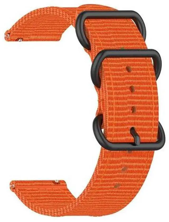 Main image of 18mm 20mm 22mm Durable Military Woven Nylon Wrist Watch Band Quick Release Strap - Orange