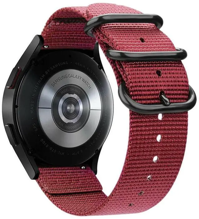 Main image of 18mm 20mm 22mm Durable Military Woven Nylon Wrist Watch Band Quick Release Strap - Wine Red