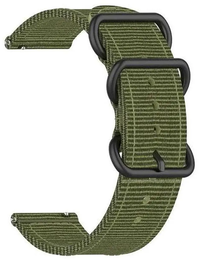 Main image of 18mm 20mm 22mm Durable Military Woven Nylon Wrist Watch Band Quick Release Strap - Army Green