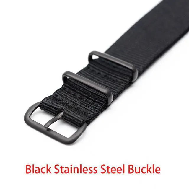 Alt view image 5 of 6 - 18mm 20mm 22mm Durable Military Woven Nylon Wrist Watch Band Quick Release Strap - Orange