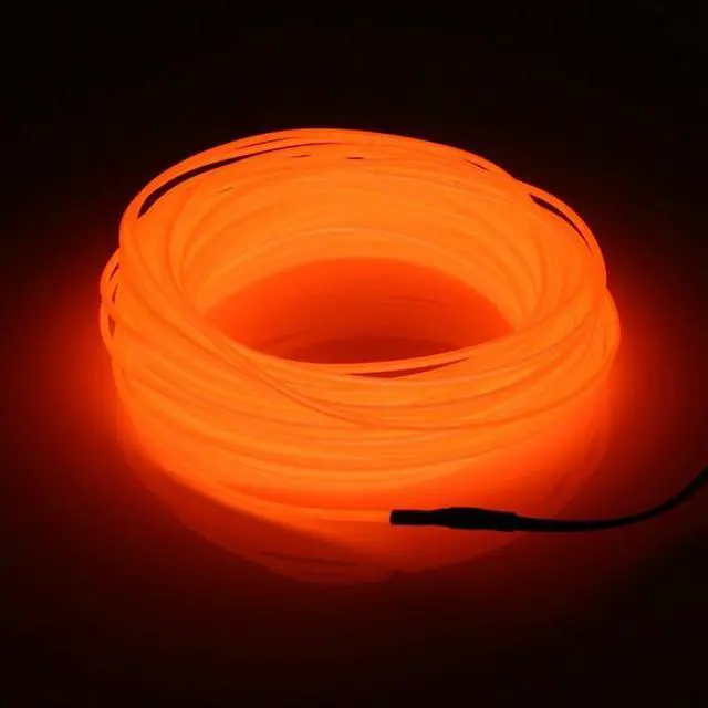 Alt view image 2 of 6 - Neon LED Light Glow EL Wire String Strip Rope Tube Decor Car Party + Controller - 10FT