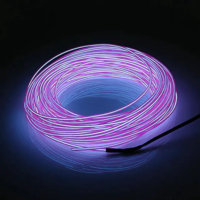 Alt view image 3 of 6 - Neon LED Light Glow EL Wire String Strip Rope Tube Decor Car Party + Controller - 10FT