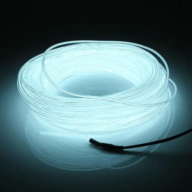 Alt view image 4 of 6 - Neon LED Light Glow EL Wire String Strip Rope Tube Decor Car Party + Controller - 10FT