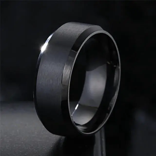 Alt view image 6 of 6 - Tungsten Carbide Wedding Band Ring Brushed Silver Mens Jewelry Size 5-17 + Half - 8