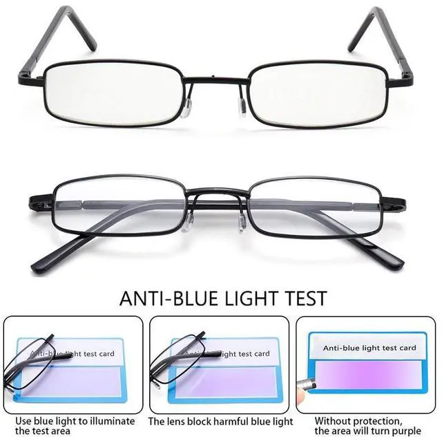 Alt view image 4 of 6 - Compact Reading Glasses with Aluminum Tube Case Men Women Spring Hinge Reader - +1.25 Strength