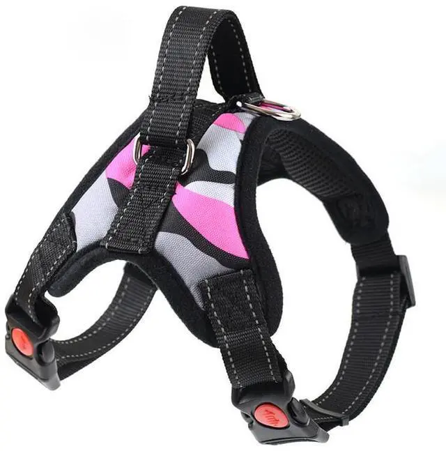 Main image of No Pull Dog Pet Harness Adjustable Control Vest Dogs Reflective XS S M Large XXL - Pink Camouflage