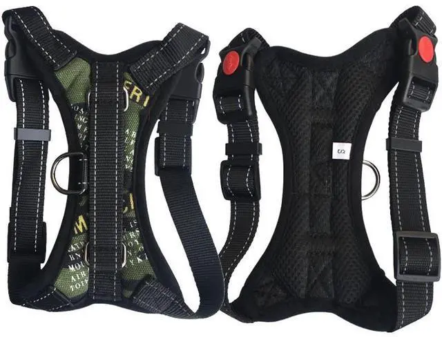 Main image of No Pull Dog Pet Harness Adjustable Control Vest Dogs Reflective XS S M Large XXL - Dark Green Camouflage