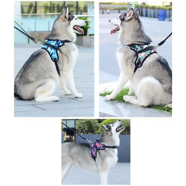 Alt view image 5 of 7 - No Pull Dog Pet Harness Adjustable Control Vest Dogs Reflective XS S M Large XXL - Black Mesh