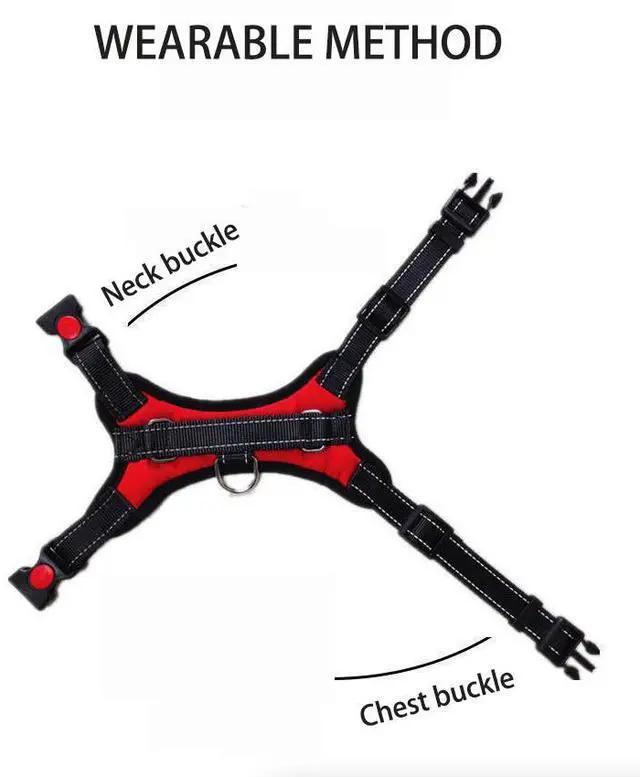 Alt view image 7 of 7 - No Pull Dog Pet Harness Adjustable Control Vest Dogs Reflective XS S M Large XXL - Purple