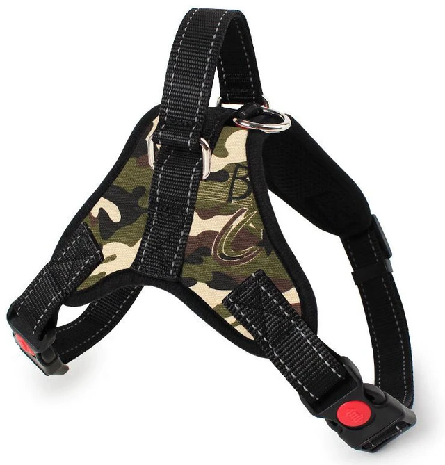 Alt view image 2 of 7 - No Pull Dog Pet Harness Adjustable Control Vest Dogs Reflective Camouflage XL