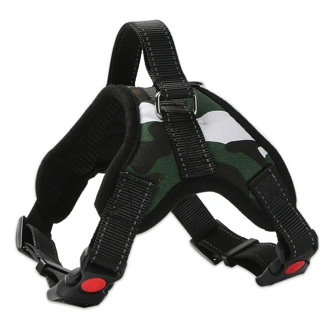 Alt view image 2 of 7 - No Pull Dog Pet Harness Adjustable Control Vest Dogs Reflective Green/White Camouflage XL