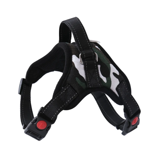 Alt view image 3 of 7 - No Pull Dog Pet Harness Adjustable Control Vest Dogs Reflective Green/White Camouflage XL