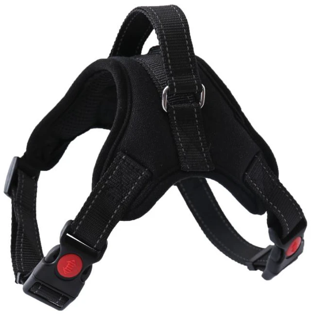 Alt view image 3 of 7 - No Pull Dog Pet Harness Adjustable Control Vest Dogs Reflective Black Small