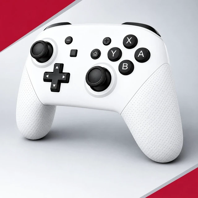 Alt view image 5 of 7 - Arctic White Wireless Pro Controller For Nintendo Switch 1+2 OLED Lite Bluetooth