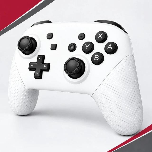 Alt view image 6 of 7 - Arctic White Wireless Pro Controller For Nintendo Switch 1+2 OLED Lite Bluetooth