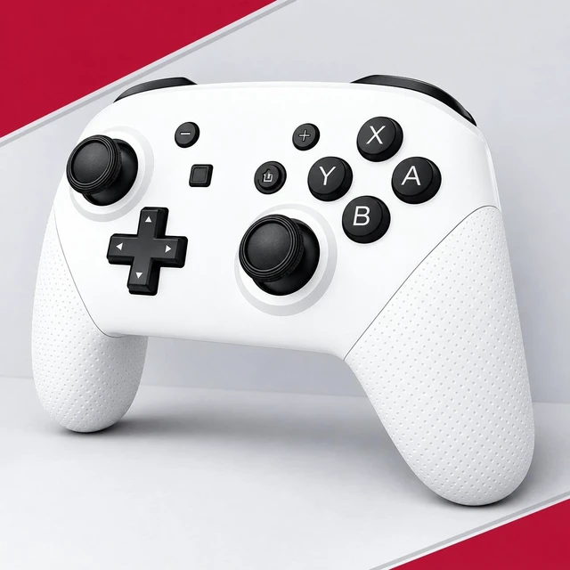 Alt view image 7 of 7 - Arctic White Wireless Pro Controller For Nintendo Switch 1+2 OLED Lite Bluetooth