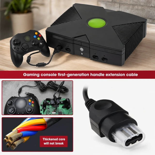 Alt view image 4 of 7 - 2Pcs Breakaway Trip Cord Cable For Wired Original Microsoft Xbox Controller