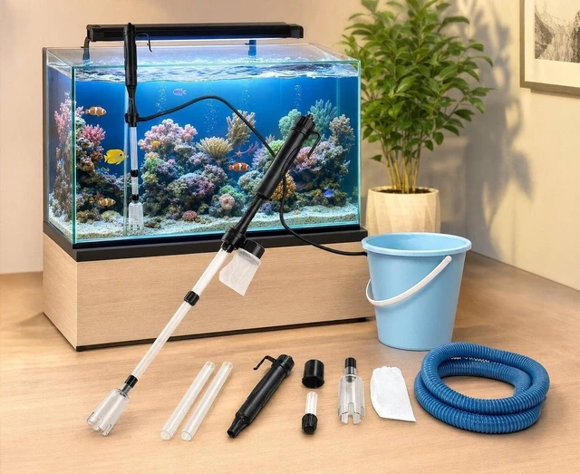 Main image of Electric Gravel Cleaner Aquarium Fish Tank Automatic Siphon Vacuum Water Change
