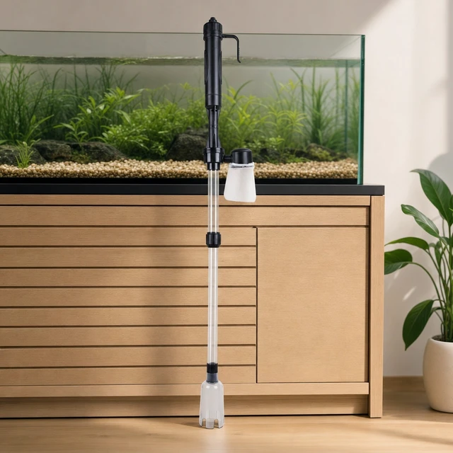 Alt view image 4 of 7 - Electric Gravel Cleaner Aquarium Fish Tank Automatic Siphon Vacuum Water Change