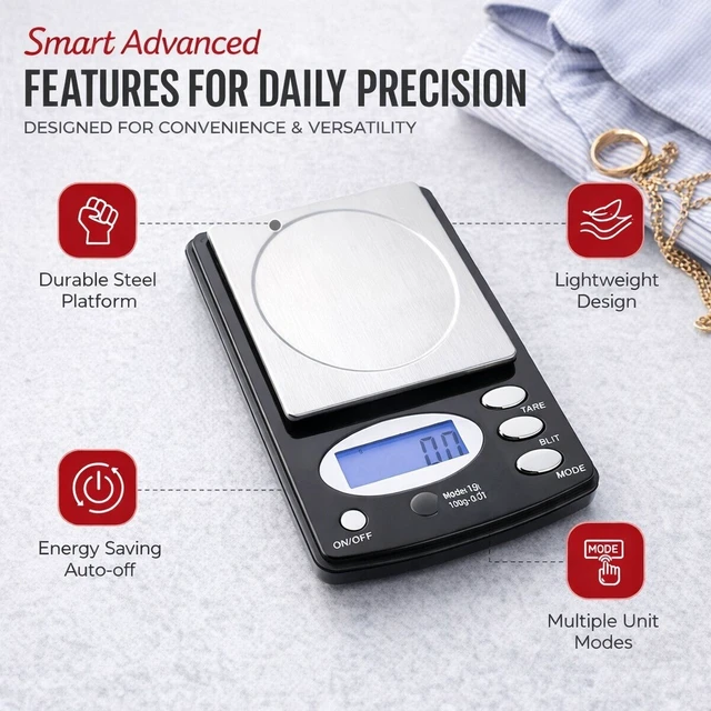 Alt view image 3 of 7 - Pocket 100g x 0.01g Digital Jewelry Gold Coin Gram Balance Weight Precise Scale