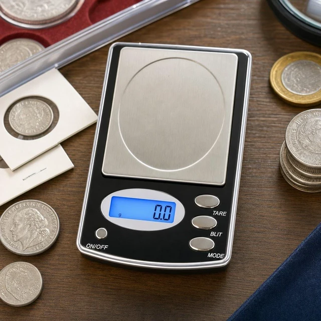 Alt view image 4 of 7 - 1000 X 0.1g Coin Collector Digital Display Weight Scale Ounce Grams Detection Oz