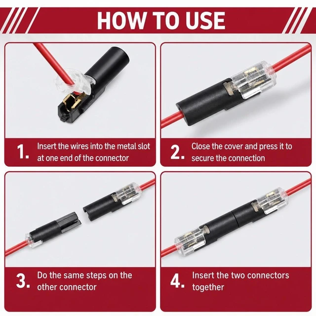 Alt view image 5 of 7 - 80 PCS Plug-In Quick Wire Connectors, Reusable Clamp Terminal Blocks for Cables