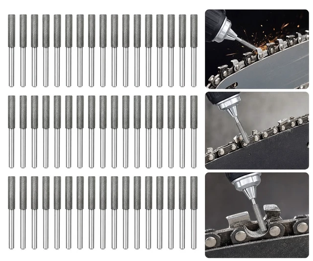 Main image of 45PCS 5/32" 3/16" 7/32" Diamond Chainsaw Sharpening Bits for Dremel Rotary Tool