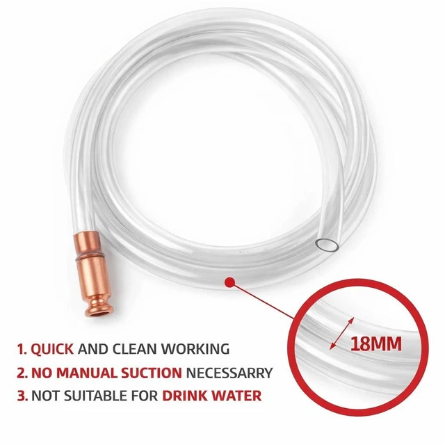 Alt view image 6 of 7 - Deluxe Siphon Hose Pump Self Priming Jiggler Shaker Transfer Fuel Water Oil Gas - Copper Head