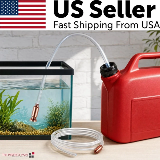 Alt view image 5 of 7 - Deluxe Siphon Hose Pump Self Priming Jiggler Shaker Transfer Fuel Water Oil Gas - Copper Head