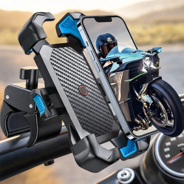 Alt view image 3 of 7 - Motorcycle Phone Mount Auto Lock 100MPH Military Anti-Shake Bike Phone Holder US
