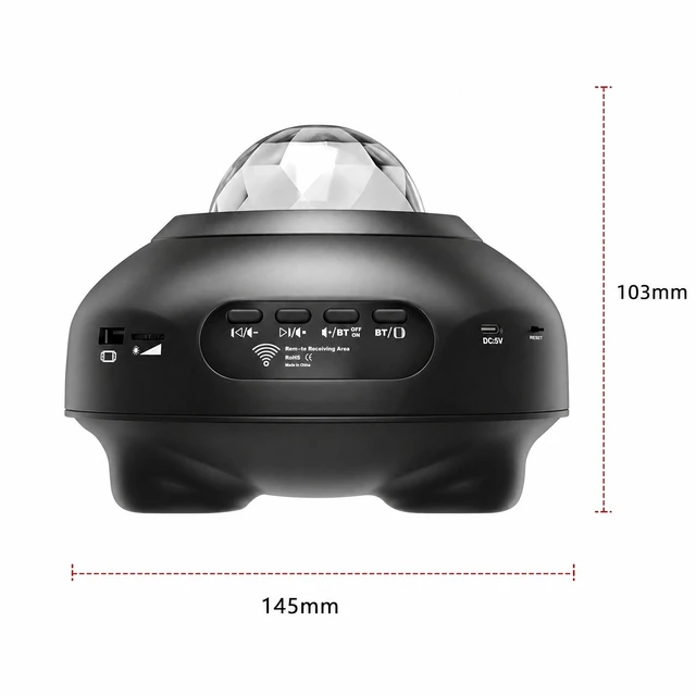 Alt view image 6 of 7 - Aurora Projector Galaxy Star Night Light LED Lamp for Bedroom Ceiling Decor
