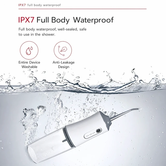 Alt view image 2 of 7 - Deluxe Water Flosser Water Pick Cordless Oral Irrigator Dental Teeth Cleaner
