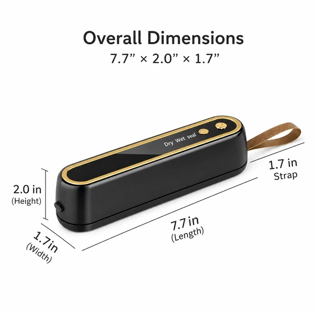 Alt view image 6 of 7 - Vacuum Sealer Machine Food Vacuum Sealer Portable Rechargeable w/ Bags Dry Wet