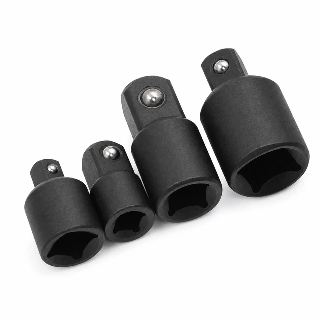 Alt view image 3 of 7 - 4 Pack Air Impact Socket Adapter Set 3/8" to 1/4" 1/2 inch Drive Ratchet Reducer