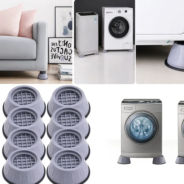 Main image of 8PCS Anti massage Rubber Feet Washing Machine Mats Support Anti-Slip Base Pads