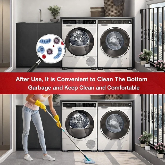 Alt view image 4 of 7 - 8PCS Anti massage Rubber Feet Washing Machine Mats Support Anti-Slip Base Pads