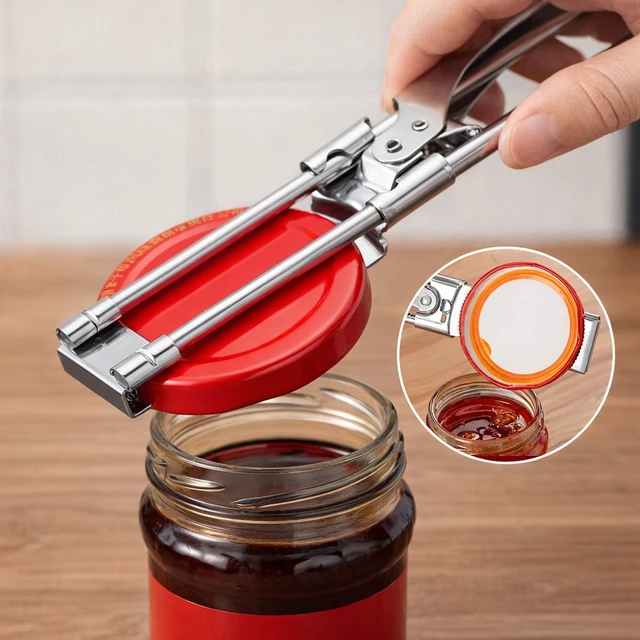 Alt view image 6 of 7 - Jar Opener for Seniors Adjustable Stainless Steel Arthritis Jar & Bottle Opener