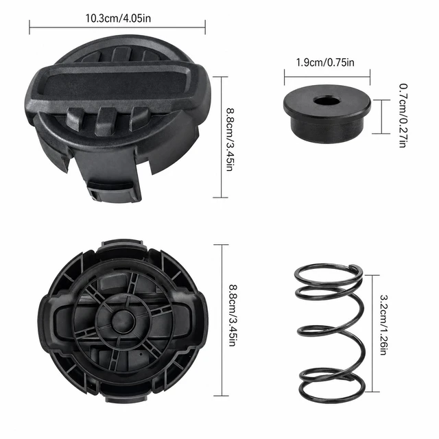 Alt view image 2 of 7 - 2PCS Head Cap Cover Replacement for Quickfeed String Trimmer DCST922P1 DCST972X1