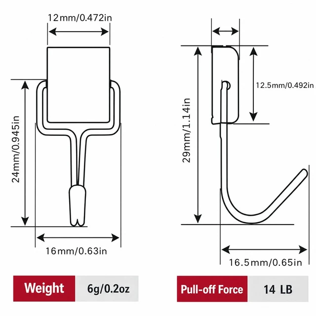Alt view image 2 of 7 - 10 Pack Magnetic Hooks Heavy Duty, 10 lbs Strong Magnet Hooks - Multipurpose