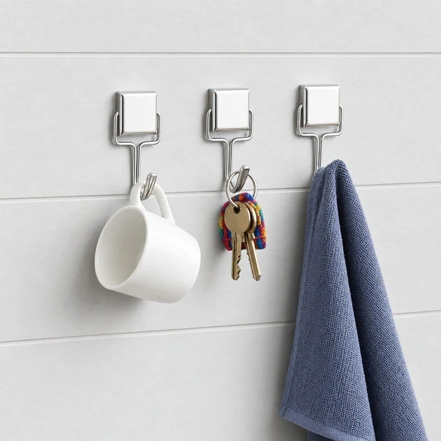 Alt view image 5 of 7 - 10 Pack Magnetic Hooks Heavy Duty, 10 lbs Strong Magnet Hooks - Multipurpose