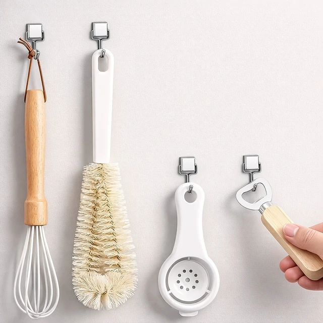 Alt view image 6 of 7 - 10 Pack Magnetic Hooks Heavy Duty, 10 lbs Strong Magnet Hooks - Multipurpose
