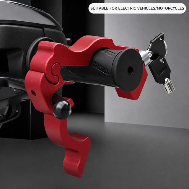 Alt view image 3 of 7 - Anti-Theft Lock Bike Motorcycle Handlebar Brake Clutch Security Lock Accessories - Black