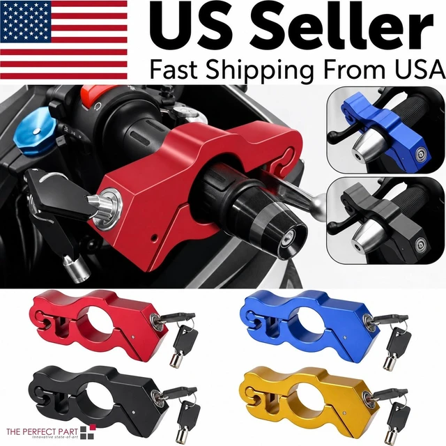 Alt view image 2 of 7 - Anti-Theft Lock Bike Motorcycle Handlebar Brake Clutch Security Lock Accessories - Black